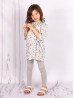 Kid's Off The Shoulder Flower Print Fashion Top